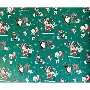 Hallmark Wrapping Paper Christmas Looney Tunes Bugs Bunny Daffy Duck 35 sq ft
